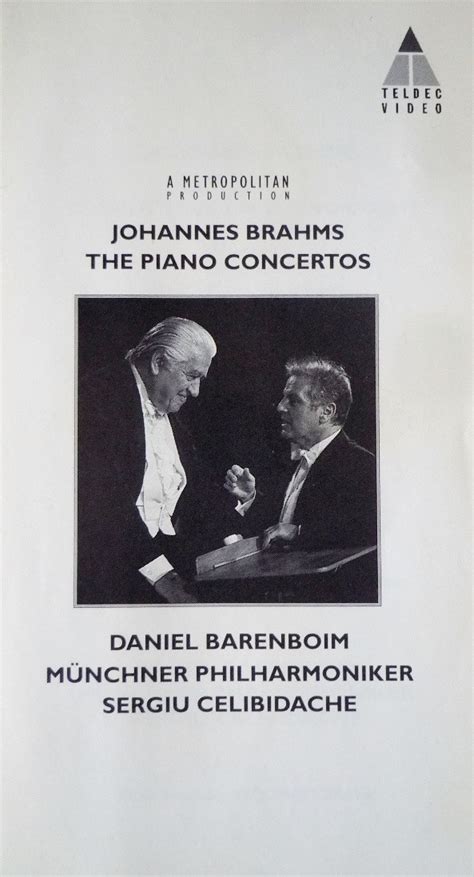 The Piano Concertos By Johannes Brahms Daniel Barenboim M Nchner