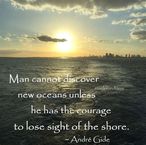 The Sun Is Setting Over The Ocean With A Quote From An Old Man That