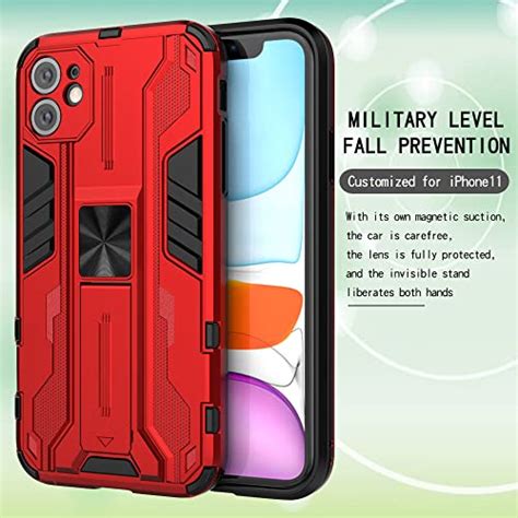 Rizz Case For Iphone 11 With Kickstand Holder Magnetic Shockproof Car Mount Armor Military Ultra