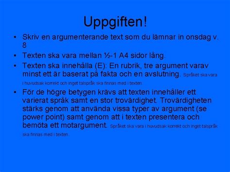 Argumentera Mera Hur Man Skriver En Argumenterande Text