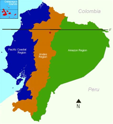 Ecuador Regional Map Geographic Media