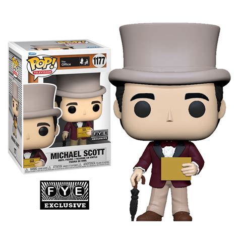 Funko Pop Michael Scott As Willy Wonka With Golden Ticket