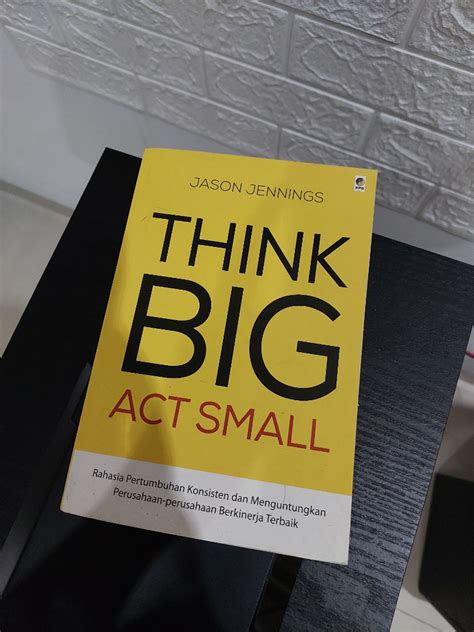 Novel Think Big Act Small Buku Alat Tulis Buku Di Carousell