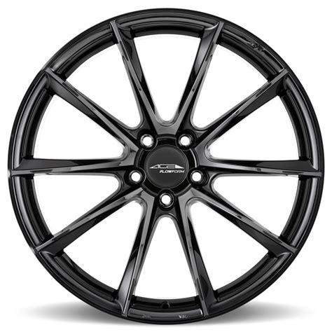 20 Ace Alloy Wheels Aff05 Gloss Piano Black Flow Formed Rims Ace079 3