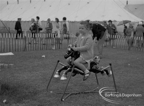 Dagenham Town Show 1967 Showing Young Girl On Rocking Horse In