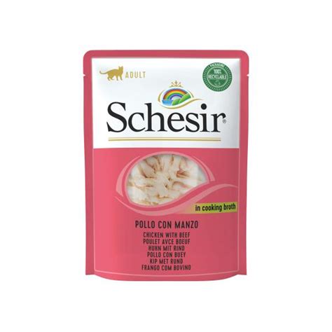 Schesir Cat Adult Piletina Govedina Preliv U Sosu 70g PetKlub