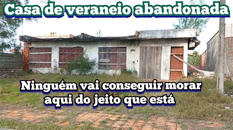 casa de veraneio abandonada a laje desmoronando impossível alguém