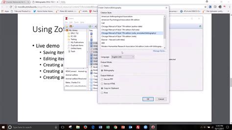 Annotated Bibliographies With Zotero Youtube