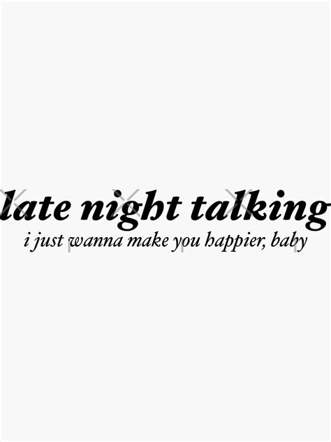 Harry Styles Late Night Talking Lyrics Sticker By Cupidafterhours