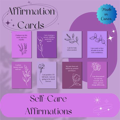 45 Affirmation Cards Digital Download Mindfulness Affirmations Deck