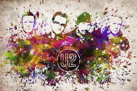 U2 In Color Digital Art By Aged Pixel Fine Art America