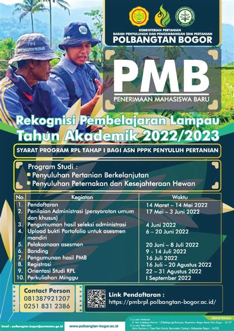 PMB RPL Tahun Akademik 2022 2023 POLBANGTAN BOGOR Politeknik