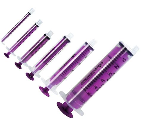 Enteral Isosaf Home Reusable Enfit Purple Enteral Feeding Syringe 60ml