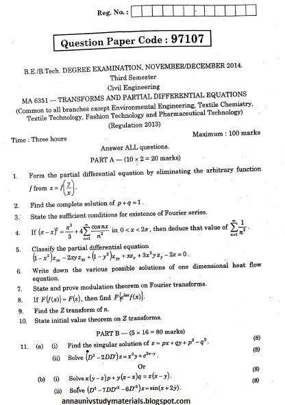 Best Reference For Engineering Students Ma Transforms And Partial