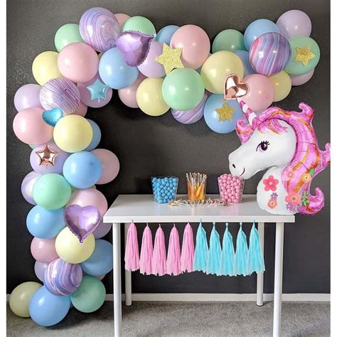 Arche Ballon Anniversaire Licorne Guirlande Ballon Anniversaire Fille