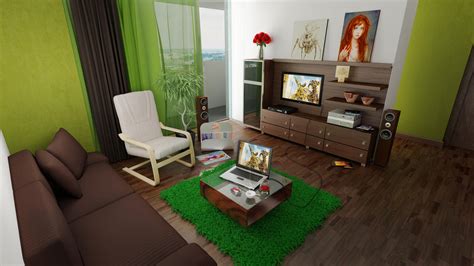 Green and Brown living Room by shyntakun on DeviantArt