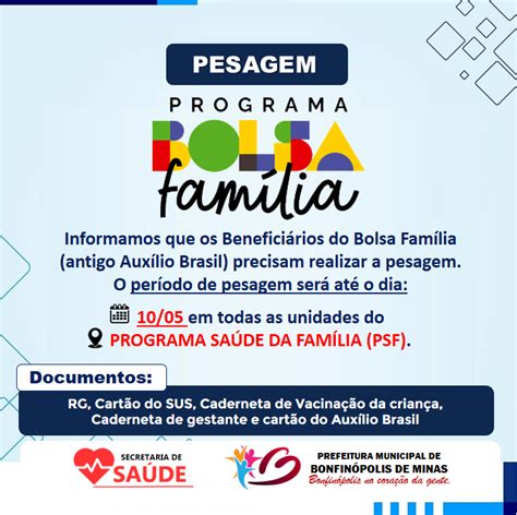 Pesagem para o programa Bolsa Família Bonfinopolis de Minas MG