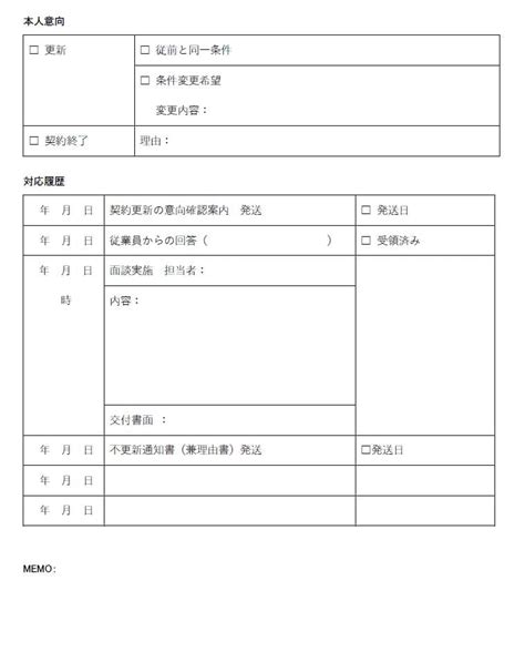 有期雇用契約社員更新・不更新 チェックシート Pdf 労働問題 Com