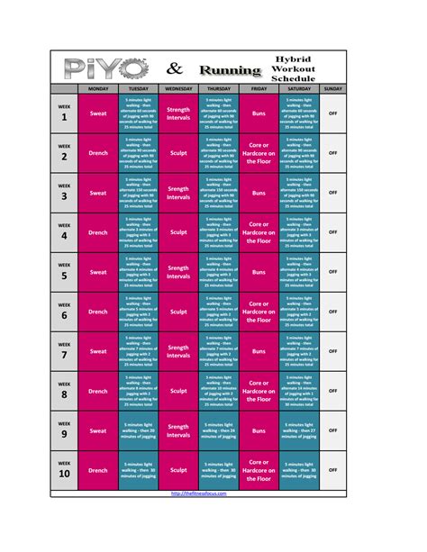 Piyo 21 Day Fix Hybrid Calendar Calendar For Planning