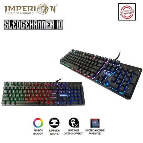 Imperion Sledgehammer Gaming Keyboard Black Wired Rgb Keys