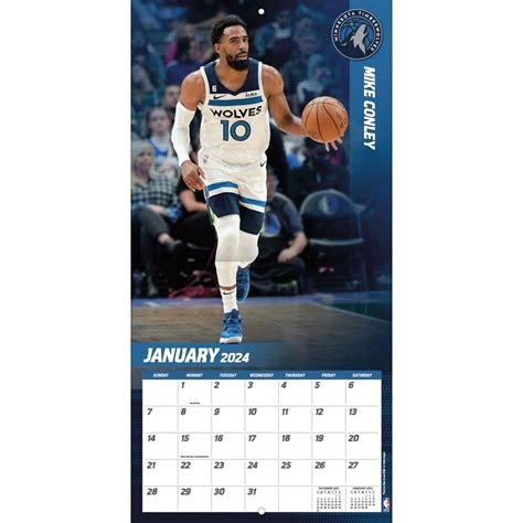 Minnesota Timberwolves 2024 Wall Calendar