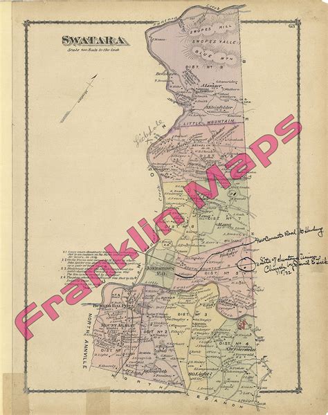 Andys Antique Maps 1875 Lancaster County