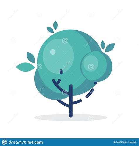 Icono Simple Del Rbol Del Vector En Estilo Plano Ilustraci N Del