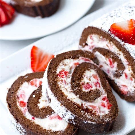 Strawberry Chocolate Cake Roll | Recipe | Chocolate roll cake, Cake ...