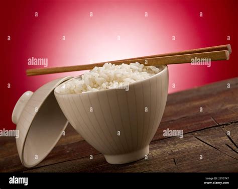 Rice With Asian Chopstick Stock Photo Alamy