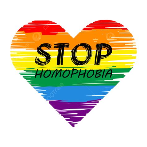 Stop Homophobia Abstract Brush Effect Heart Stop Homophobia Fear Png