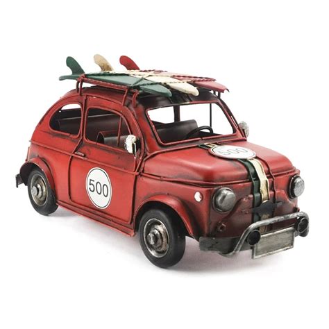 Creative Miniature Handmade Decorative Metal Vintage Car Model Diecast Toy Scale 500 Logo ...