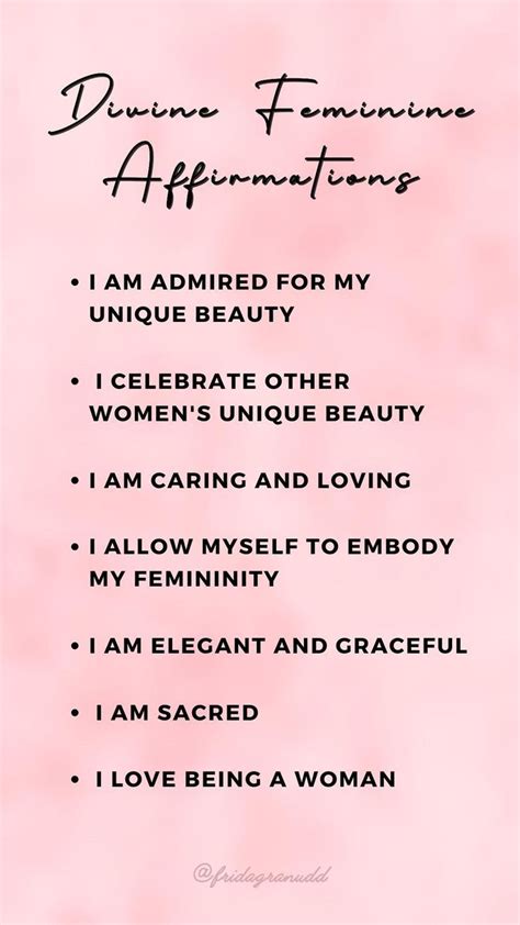 Divine Feminine Affirmations Inner Goddess Affirmations🌹 Self Love