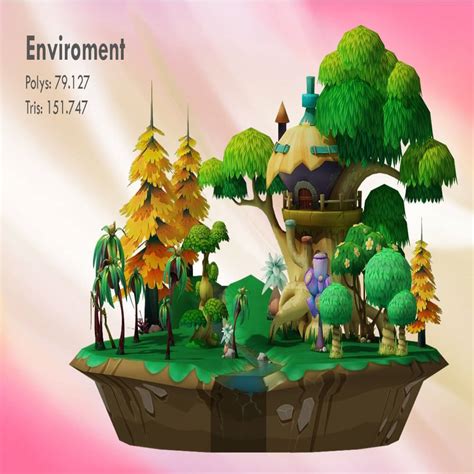 Cartoon Forest - 3D Model by miladd