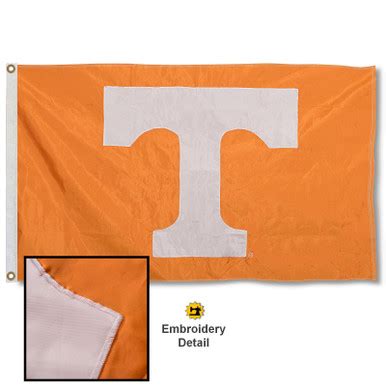 Tennessee Vols Nylon Embroidered Flag - State Street Products