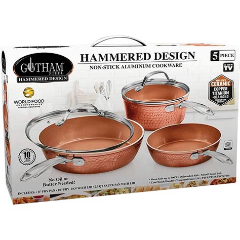 Gotham Steel Hammered Cookware Set Piece Do It Best