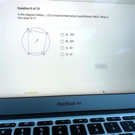 In The Diagram Below O Is Circumscribed About Quadrilateral ABCD What