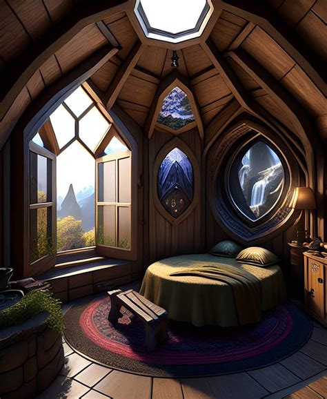 Hobbit bedroom with country side view by Cjb1981 on DeviantArt