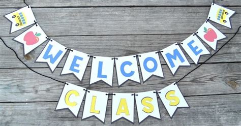 PDF: Welcome Class Banner/bunting for Teachers Instant Download - Etsy