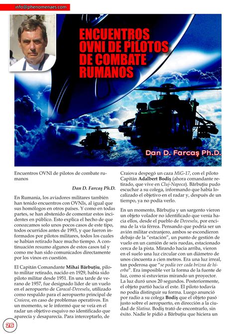 Encuentros Ovni Pilotos Rumanos Revista Phenomena Junio 2022 Pdf