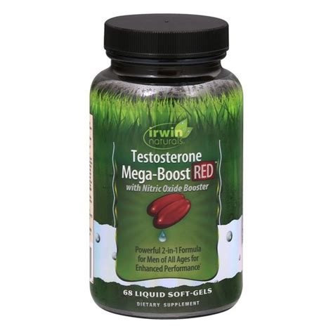 Irwin Naturals Testosterone Mega Boost Red Nitric Oxide Booster Men