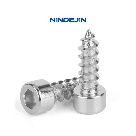 NINDEJIN สกรหวจม 55pcs M2 M2 6 M3 M4 Hexagon Hex Socket Cap Head สกร