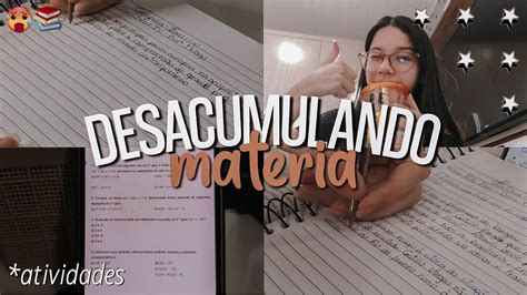 study vlog desacumulando matéria YouTube