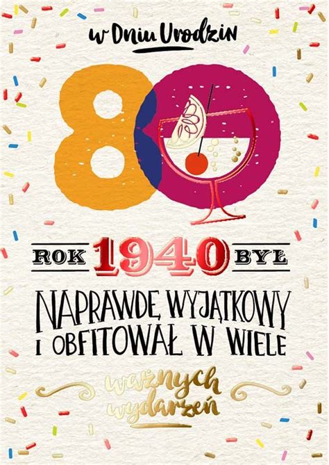 Kartka na 80 urodziny 1940 to był wyjątkowy rok 8963759431