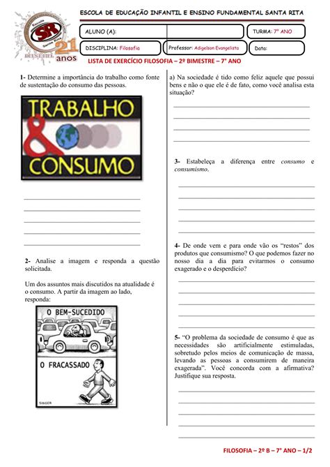 Atividade De Filosofia Com Texto E Gabarito - Atividade De Filosofia Com Texto E Gabarito - BINKEDU