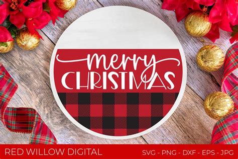 Merry Christmas Christmas Door Sign Svg