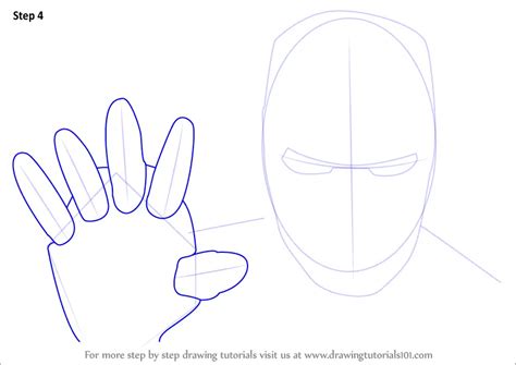 How to Draw Iron Man Face (Iron Man) Step by Step | DrawingTutorials101.com