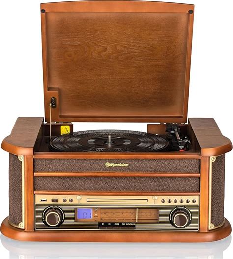 Roadstar Hif Bt Sistema Di Legno Con Giradiscos Hi Fi Con Bluetooth