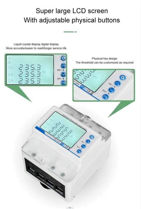 Qjc Solar Power Bidirectional Metering Wifi Phototaic Smart Meter Tuya