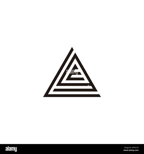 Letter L G And E Triangle Geometric Symbol Simple Logo Vector Stock