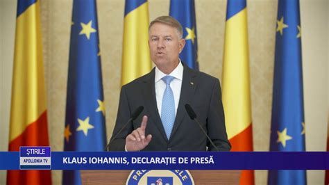 Klaus Iohannis Declara Ie De Pres Youtube